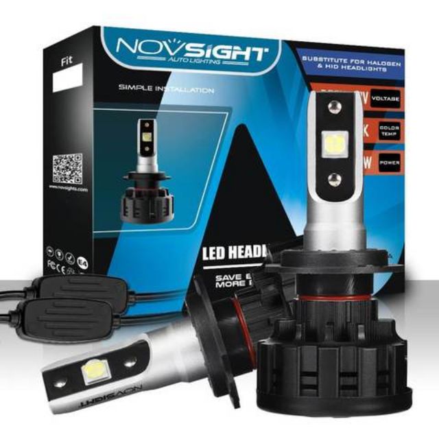 Novsight đèn led sieu sáng16000lm, H1, H4, H7. Hãng chính hãng, BH 1 năm, 1 đổi 1,