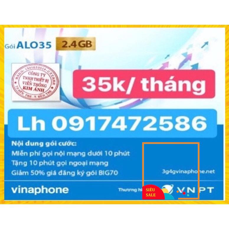 SIM VINA gói Alo35 MIỄN PHÍ TẤT CẢ CUỘC GỌI DƯỚI 10 PHÚT - sim vinaphone GỌI MIỄN PHÍ