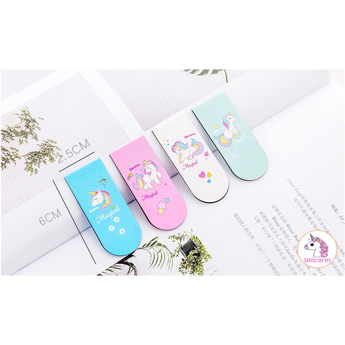 BookMark nam châm unicorn cute  (kẹp đánh dấu trang)