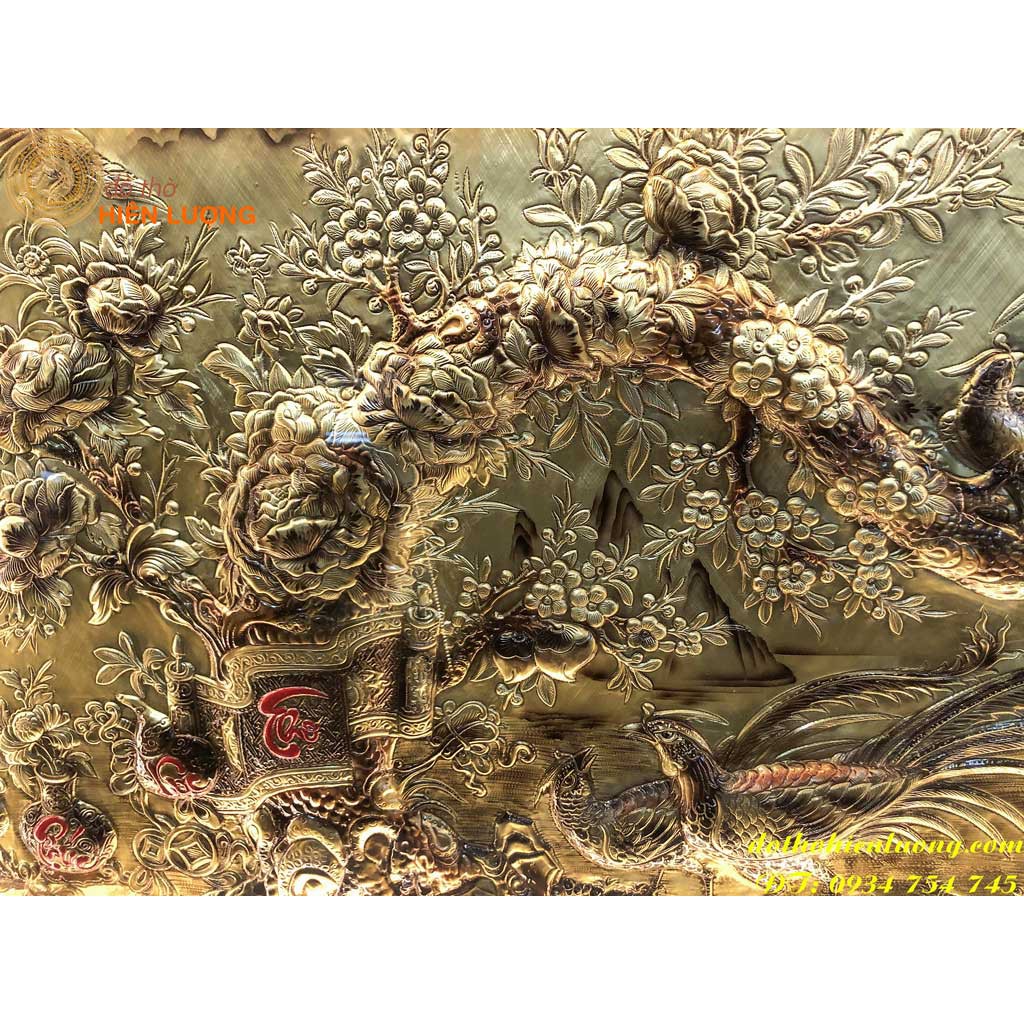 Tranh Vinh Hoa Phú Quý Giả Cổ DxR: 2.3m x 1.2m - Tranh Treo Phòng Khách