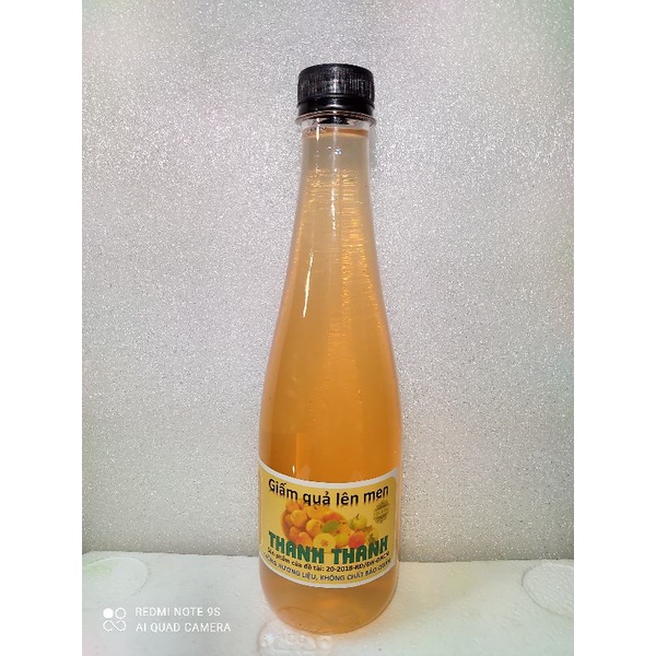 Giấm Táo Mèo Lên Men Tự Nhiên Thanh Thanh, chai 500ml, Dấm Giàu Vitamin Và Vi Chất, Làm Đẹp Da, Tăng Cường Thải Độc Gan