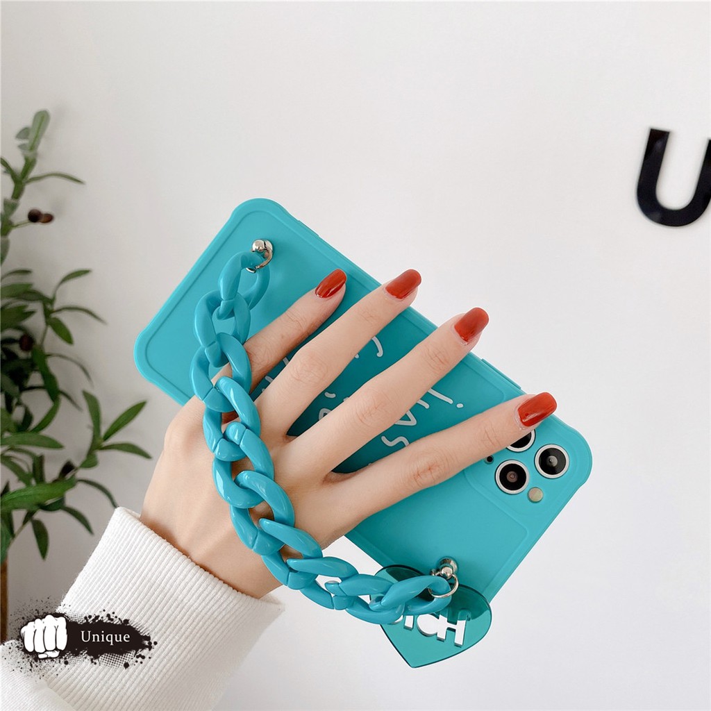 Ốp Điện Thoại In Chữ Tiếng Anh Kèm Dây Đeo Tay Hình Mặt Cười Xinh Xắn Cho Iphone 11 | BigBuy360 - bigbuy360.vn