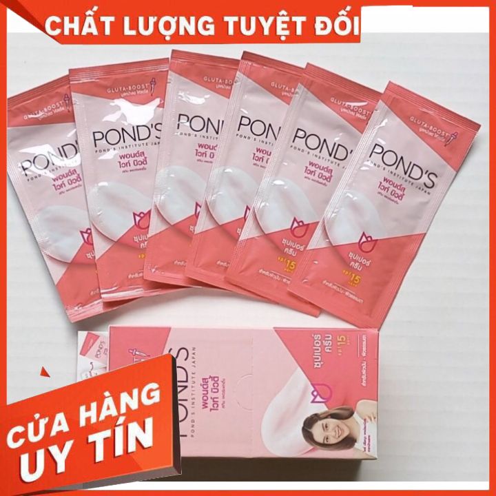 Kem Pond Thái, DƯỠNG TRẮNG HÔNG RẠNG RỠ com bo hộp 6 gói đảm bảo chất lượng đảm bảo an toàn đến sức khỏe người sử dụng