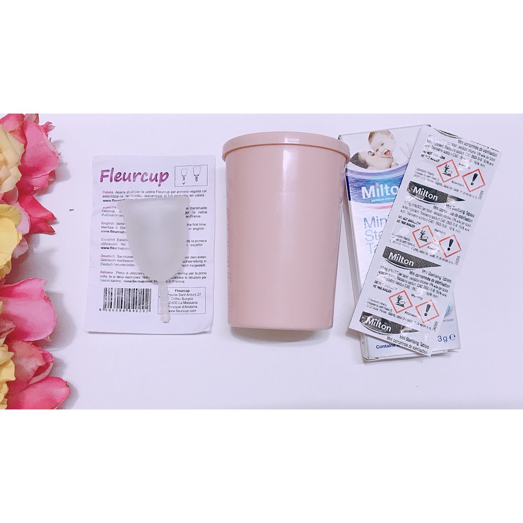 Cốc Nguyệt San Fleurcup + tặng kèm cốc tiệt trùng