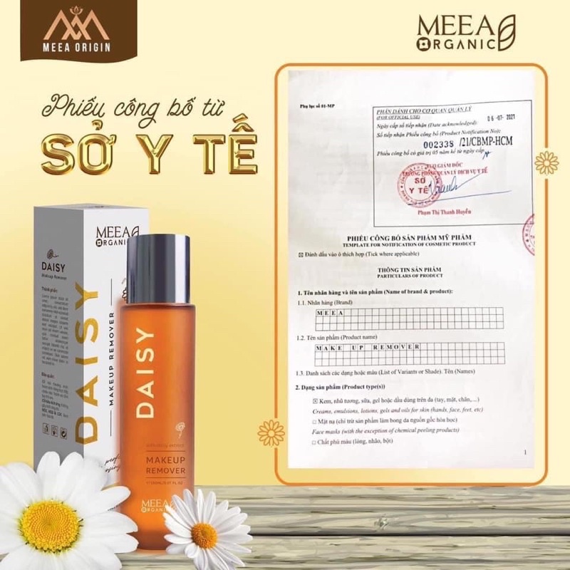 Tẩy trang daisy meea organic tẩy trang hoa cúc daisy cao mụn sâm đỏ