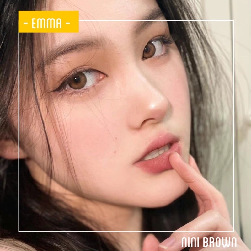 🌸 Kính Áp Tròng không ION cho mắt nhạy cảm Nini brown - Kính Áp Tròng Tây Nhẹ / Emma Super Mini Contact Lens 🌸
