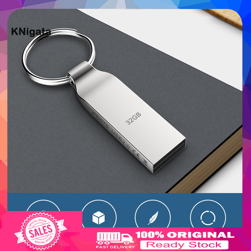 Usb Dung Lượng 8 / 16 / 32 / 64gb Bằng Kim Loại Chống Thấm Nước Có Móc Khóa Tiện Dụng