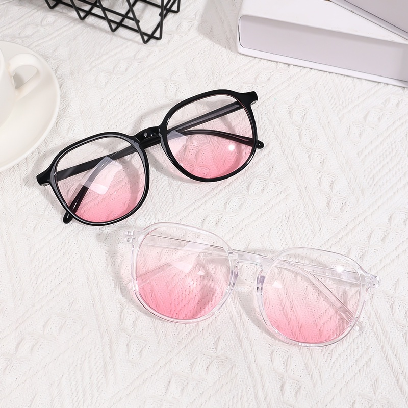 Kính Mát Gọng Tròn Màu Gradient Chống Ánh Sáng Xanh Thời Trang Cho Nữ