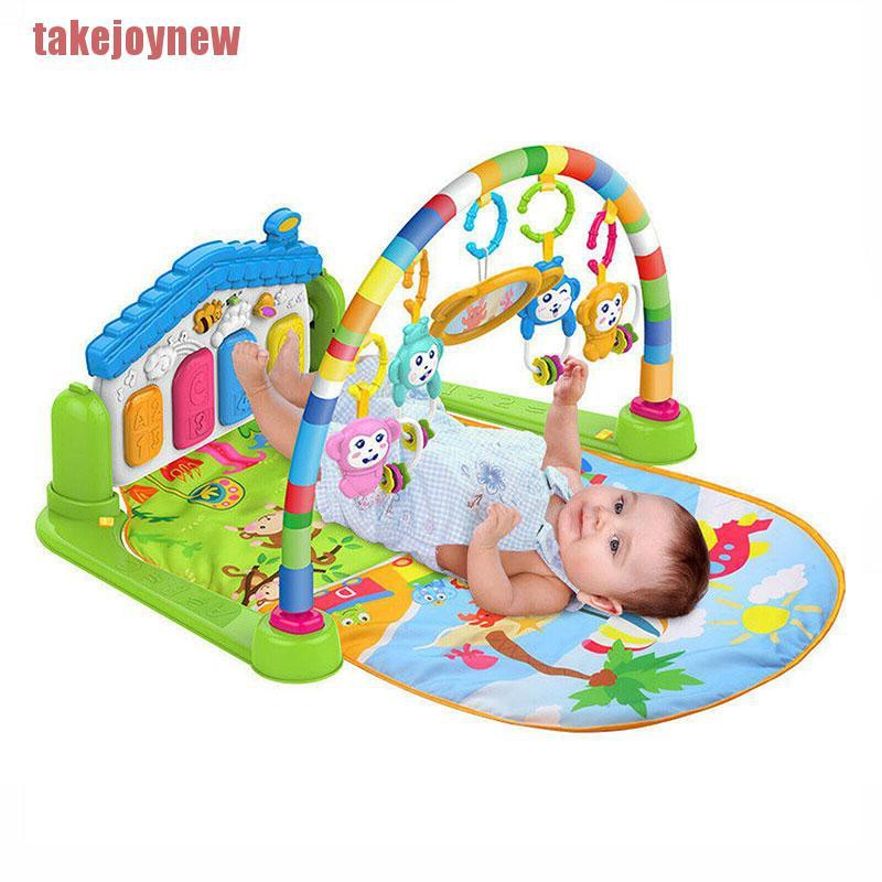 TJN 4 in1 Fitness Music Baby Play Mat Lay and Kids Gym Play-mat Fun Piano Boys Girls TYW