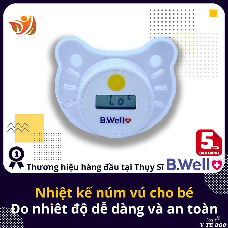 Nhiệt kế điện tử ngậm miệng đo nhiệt độ b.well wt 09 - bwell y tế 360