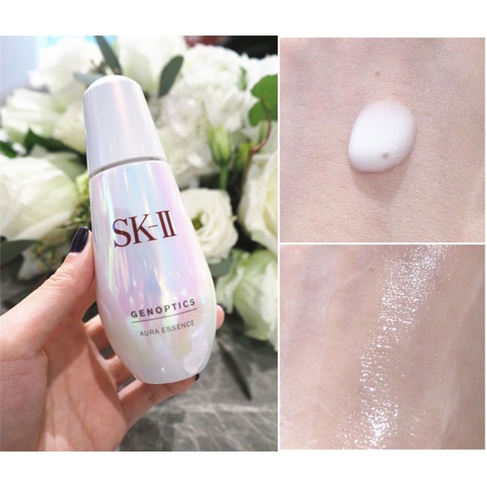 Tinh chất SKII Genoptics Aura Essence trắng đều và căng mọng, rạng rỡ làn da.