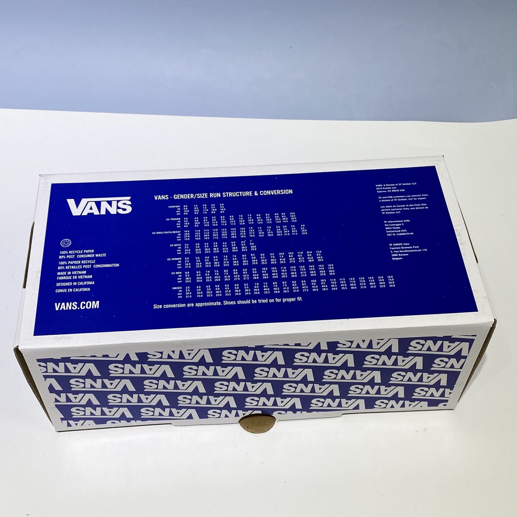 Box giày vans xanh chất lượng