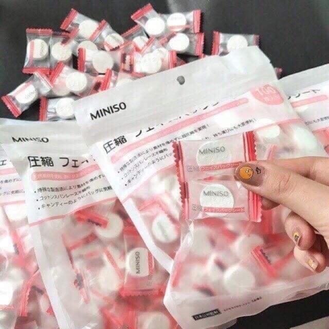 2 mặt nạ giấy dạng viên nén MINISO