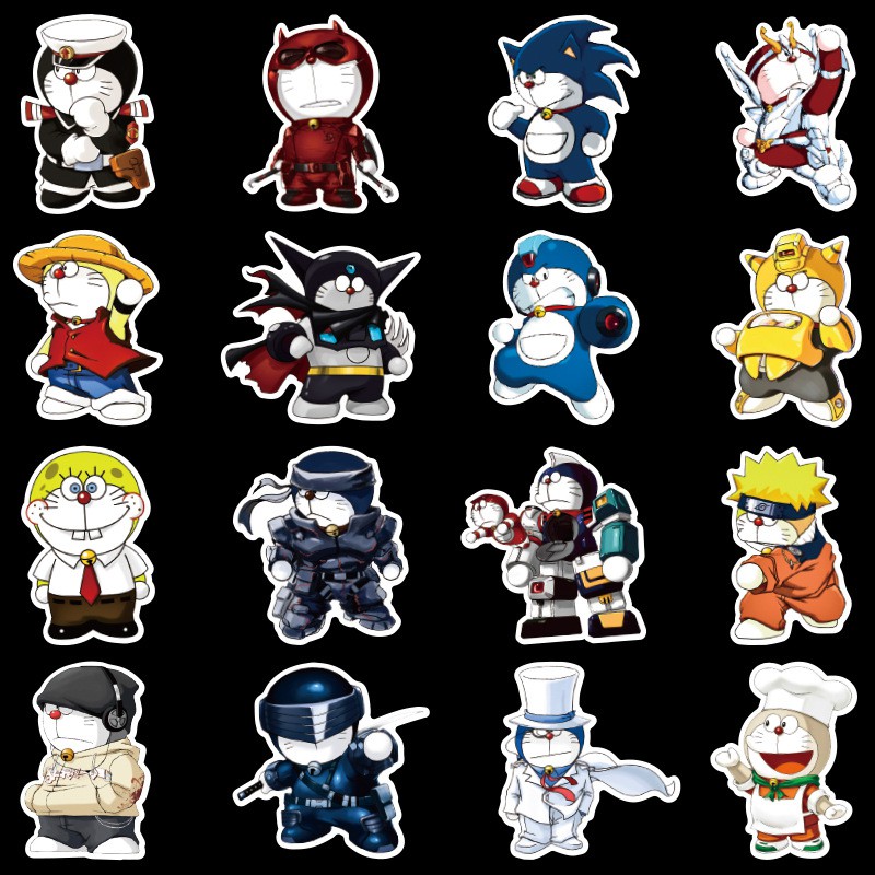 Miếng dán Sticker anime Doremon và những người bạn trọn bộ 120 hình - In rõ ràng sắc nét khó tróc