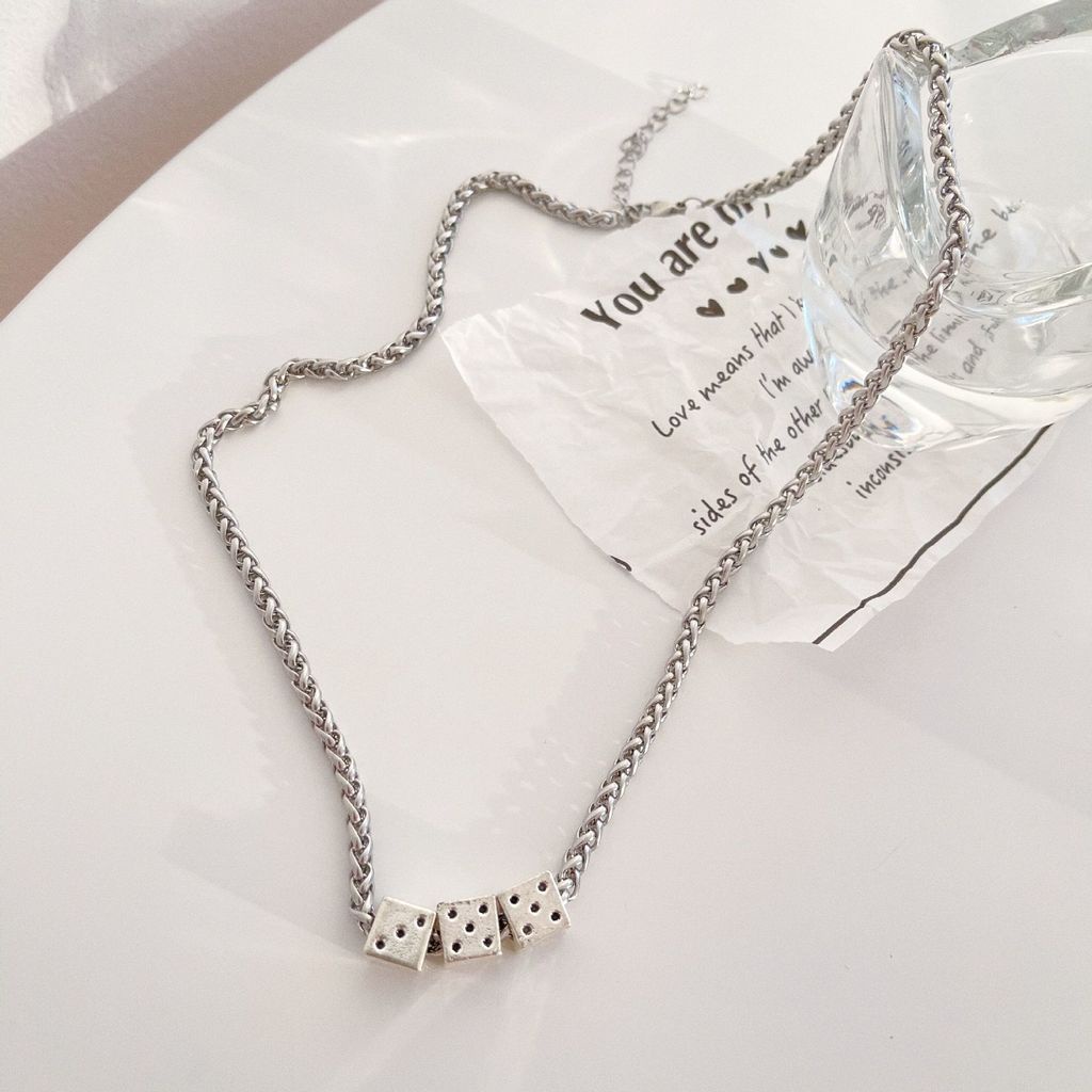 Vòng cổ Hình Xúc Xắc Phong Cách Hip Hop Thời Trang