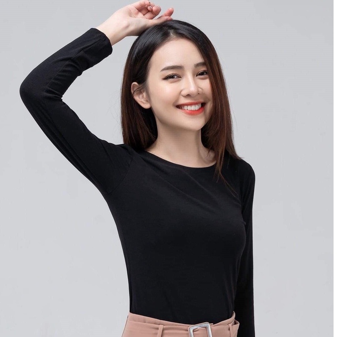 <NEW> Áo giữ nhiệt nữ dài tay cổ tròn Vicci chất liệu Premium Cotton cao cấp mềm mịn, ôm dáng nhiều màu