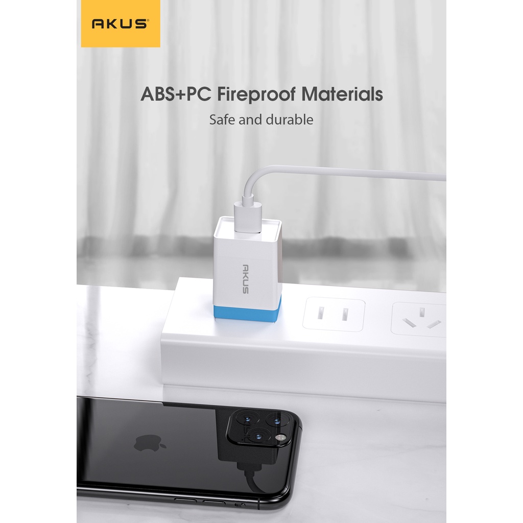 CỦ SẠC AKUS 2.4A - S39 Hàng chính hãng - Bảo hành 12 tháng - Akus