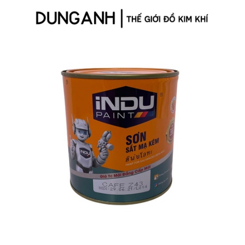 Sơn mạ kẽm Kim Khí Dung Anh sơn sắt mạ kẽm Indu hộp 750ml sơn kẽm chính hãng