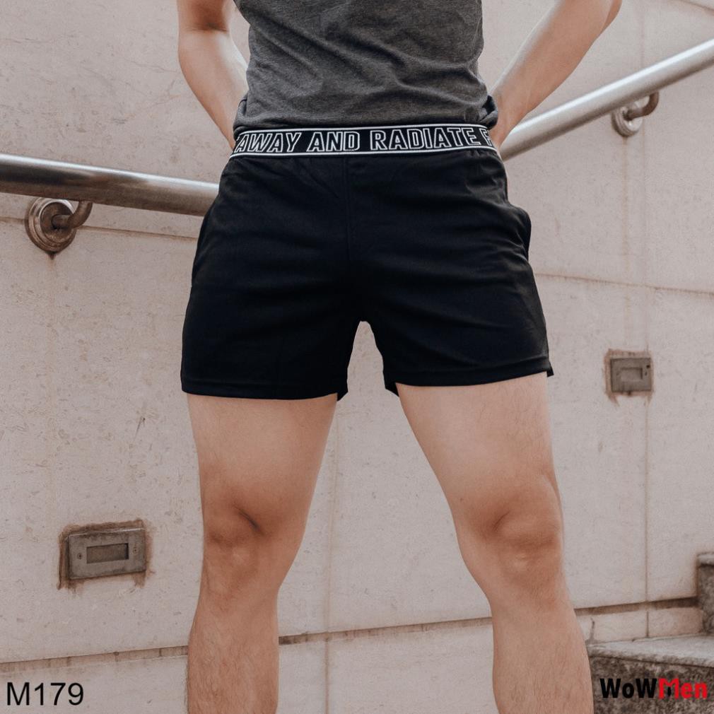 Quần Short Đùi Thun Nam Ngắn Bản Lưng To Tập Gym Squat Thể Thao Đi Bơi Mặc Nhà - M179 💝