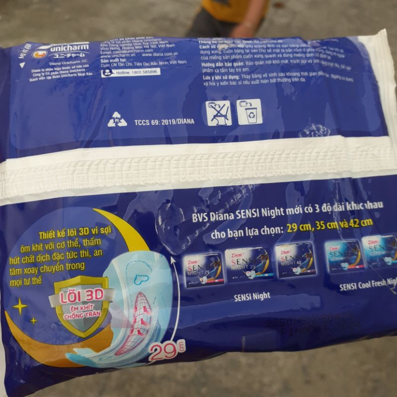 Combo 20 miếng BVS Diana Sensi Night 29cm có cánh (date 2024)