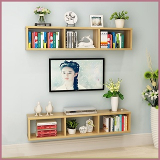 Kệ sách treo tường, kệ tv gắn tường bằng gỗ đẹp tiện dụng