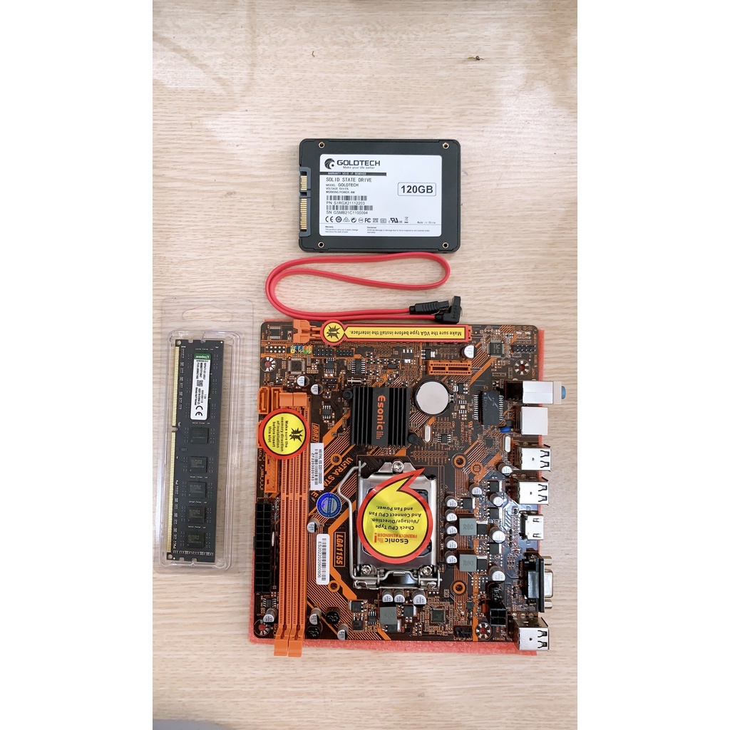 Combo Main h61 Esonic và ram 8gb bus 1600 kingston bảo hành 36 tháng