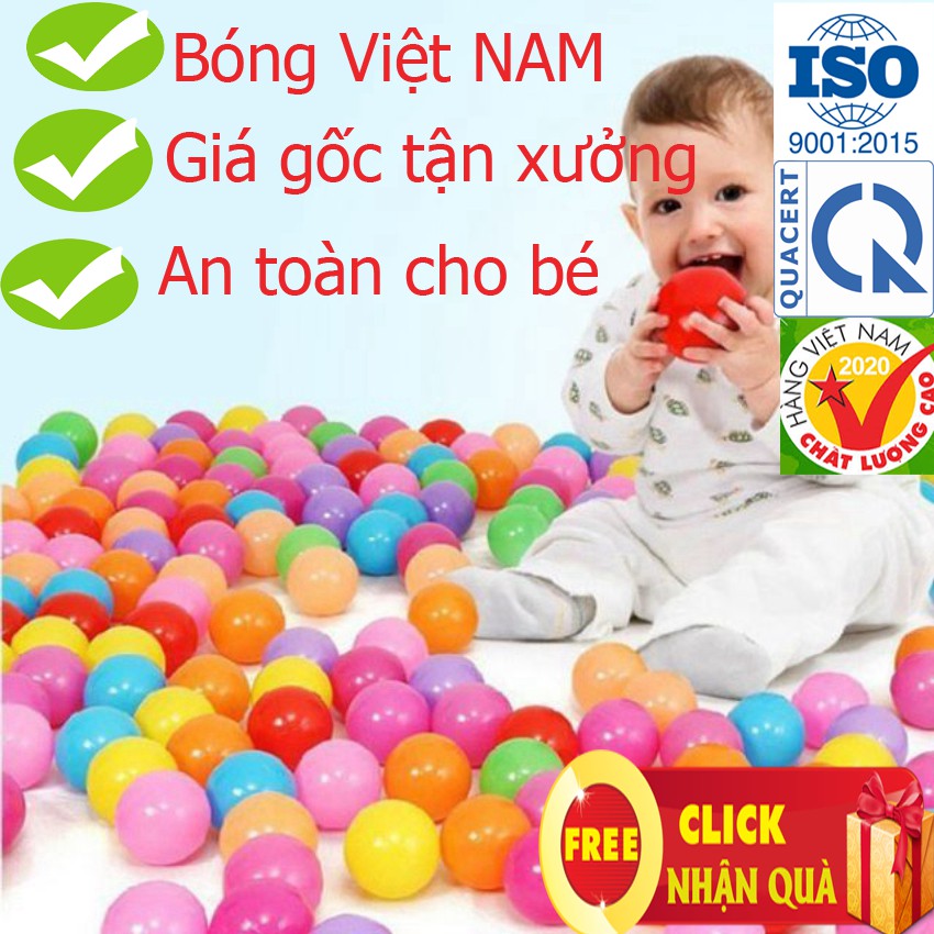 [Mã TOYNOV hoàn 20K xu đơn 50K] Combo 500 quả bóng nhựa Việt Nam xuất khẩu chính hãng XHP NPP Hưng Long HP