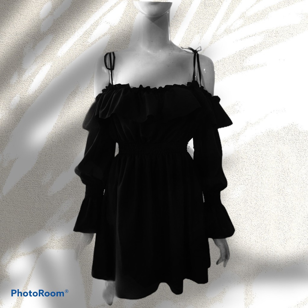 Đầm trắng trễ vai hot 2022_ Váy 2 dây maxi rớt vai tay bồng đi chơi xinh xắn nhà LioLa | BigBuy360 - bigbuy360.vn