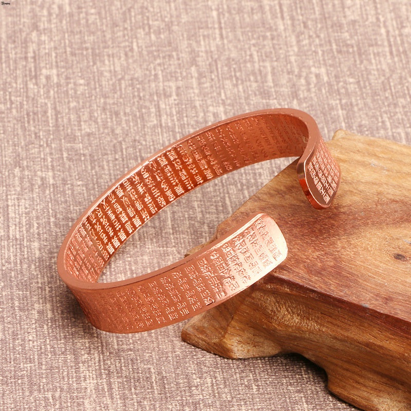 Yueying Vòng Tay Hạt Đồng Nguyên Chất Hình Trái Tim Lõm Phật Giáo Tây Tạng Có Mùi Thơm Hoa Sen