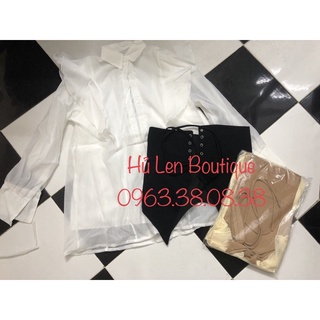 SET ĐẦM SƠ MI BÈO KÈM TAG ĐAN EO (KÈM VIDEO HÌNH THẬT)