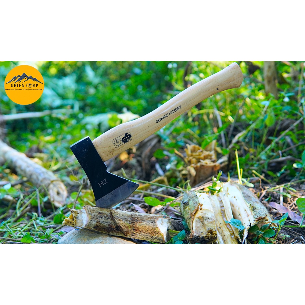 Rìu Đa Năng Cán Gỗ Genuine Hickory SVA-HK01 Dùng Cắm Trại Dã Ngoại Sinh Tồn