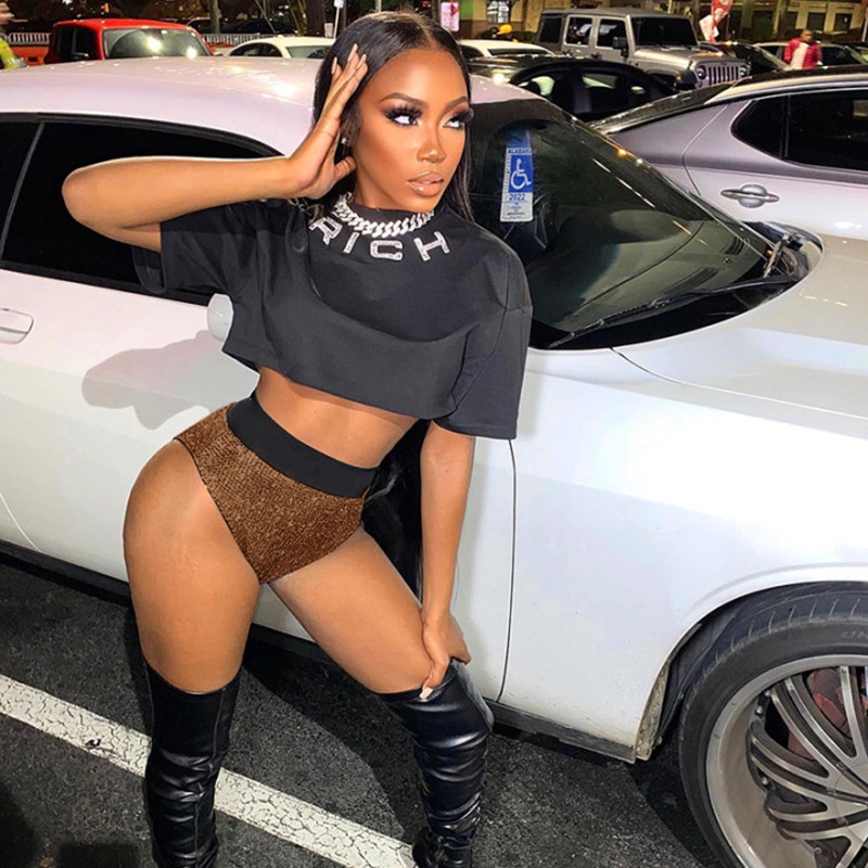 Quần Short Lưng Cao Thiết Kế Quyến Rũ Cho Nữ