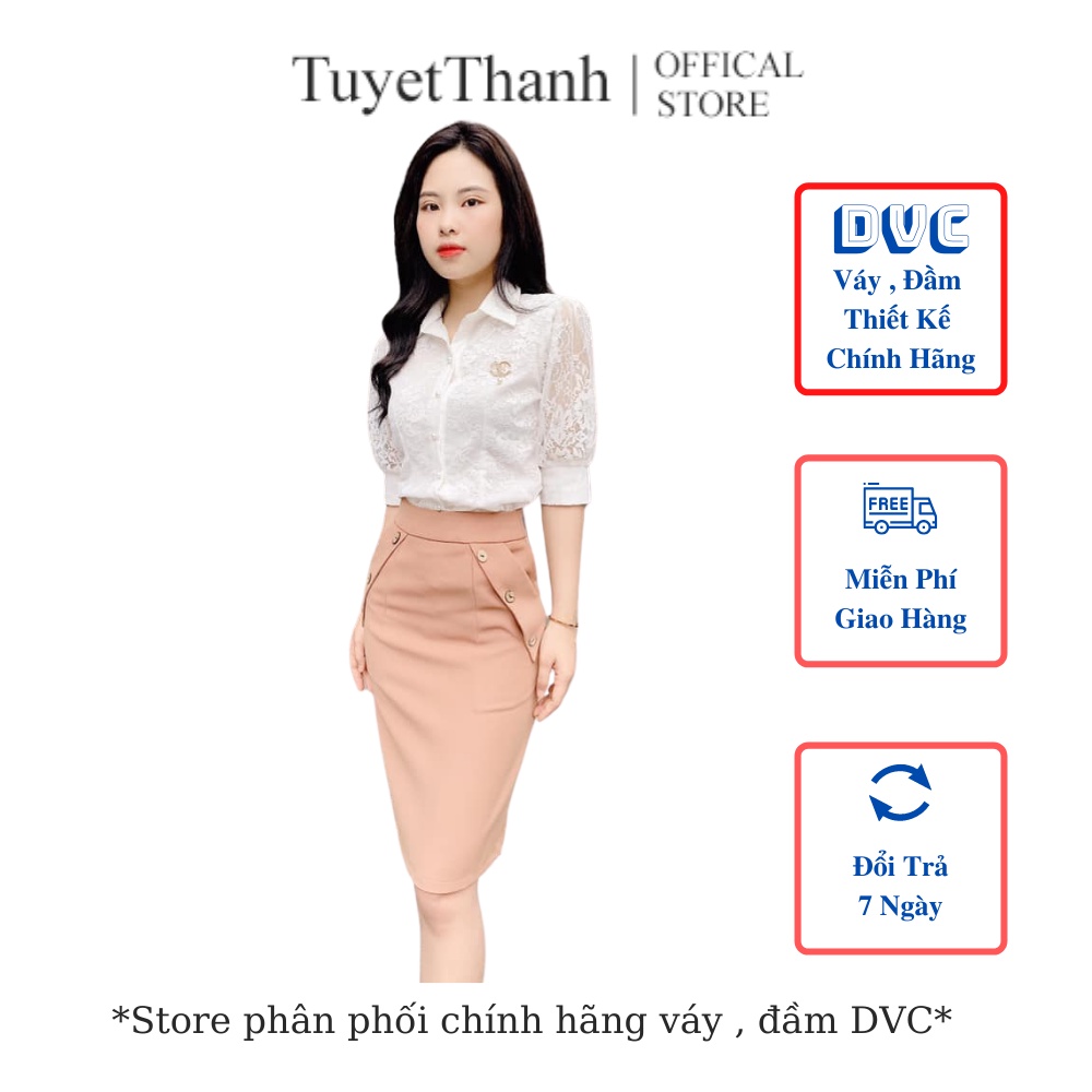 Set Áo Voan Hàn Phối Chân Váy Bút Chì Công Sở Cao Cấp TuyetThanhstore Mã S1602