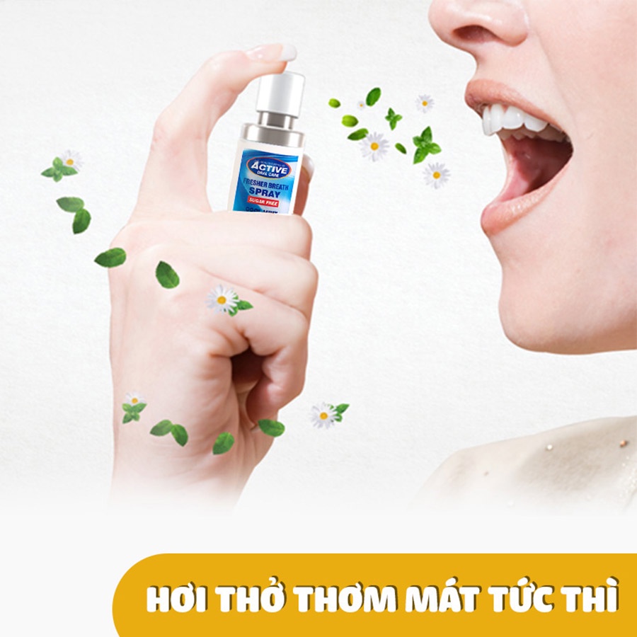 Xịt Thơm Miệng Anh Quốc Beauty Formulas Bạc Hà Mát Lạnh Diệt Khuẩn 15ml Fresh Breath