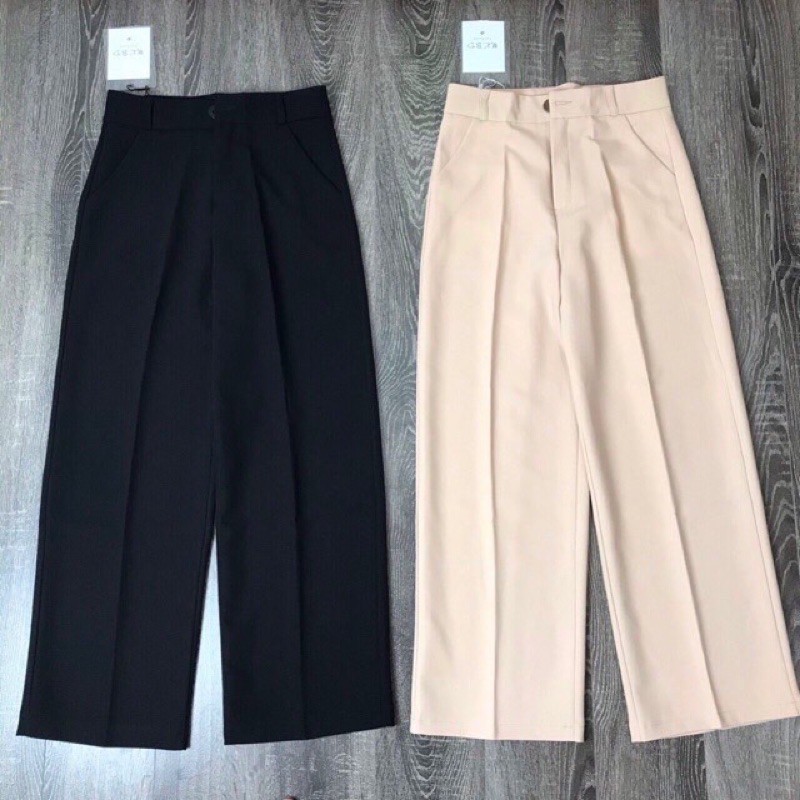 [Ảnh thật cận chất ] Quần ống rộng culottes xuông dài chiết eo | BigBuy360 - bigbuy360.vn