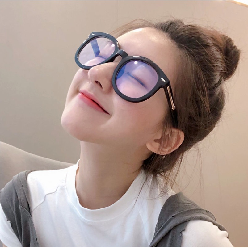 Mắt kính gọng tròn chống ánh sáng xanh thiết kế thời trang dành cho nữ