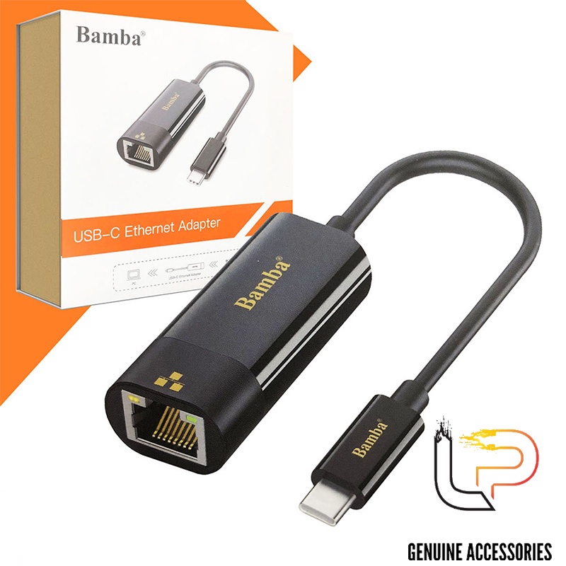Cáp chuyển USB Type-C to Lan BAMBA -  Adapter chuyển đổi USB Type-c ra cổng mạng LAN RJ45 BAMBA
