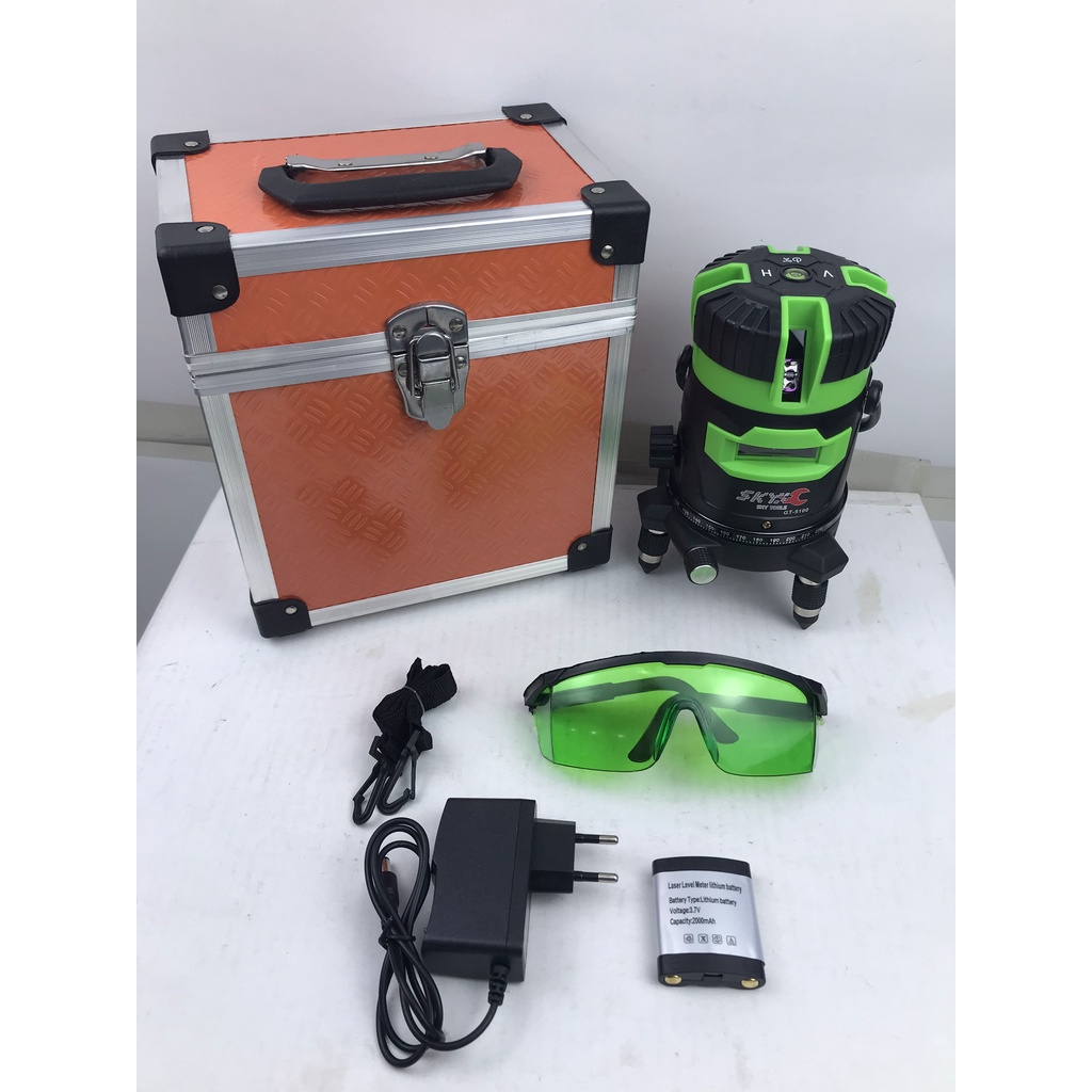 Máy cân bằng, Máy bắn cốt, Máy bắn laser 5 tia xanh 5100 bảo hành 6 tháng. Phạm vi hoạt động 30m
