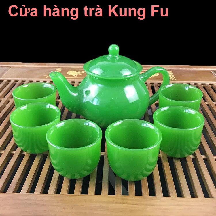 Bộ ấm chén ngọc tráng men cổ điển, bình rượu, trà Kung Fu, bộ ấm trà, ấm trà gia dụng, ấm trà văn phòng