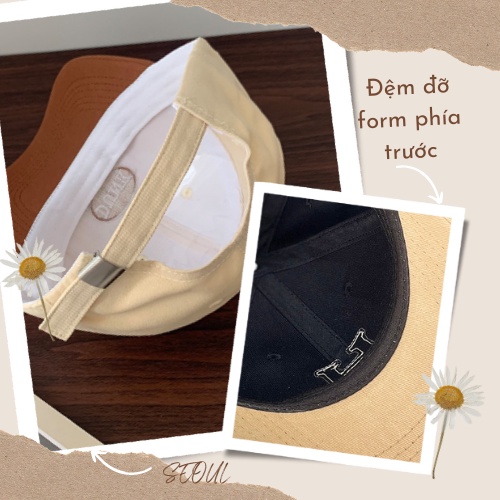 Nón lưỡi trai thêu chữ DUNK vải kaki cao cấp, mũ lưỡi trai form cứng có đệm đỡ phía trước phong cách Hàn Quốc