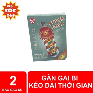 Bao cao su gai Super Gold, hộp 2 cái