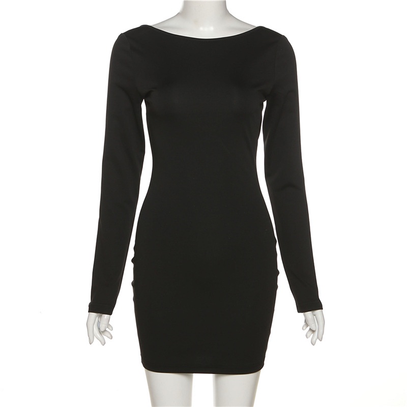 Đầm tay dài cổ tròn gợi cảm hợp thời trang dành cho phái nữ | BigBuy360 - bigbuy360.vn