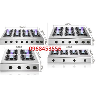 Bếp gas bán công nghiệp 3-4-6-8 họng lửa khè
