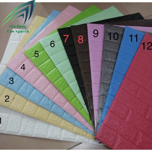 Xốp dán tường 3D Giả gạch 4mm - Khổ Lớn 70*77cm loại 1 siêu dính