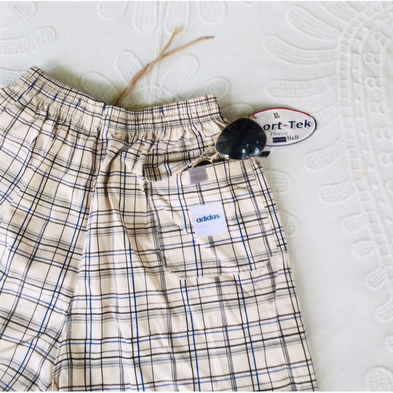 Quần Short Lửng Nam Caro Vải Kaki Cotton Lưng Thun Dây Rút Thời Trang Size Xl-3Xl (60-75kg) - Lucky Girl shop