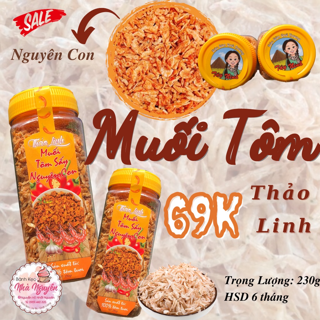 MUỐI TÔM SẤY NGUYÊN CON THẢO LINH HỦ 230G