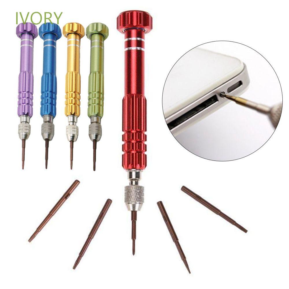 Set dụng cụ tua vít 5 trong 1 nam châm bằng hợp kim đa năng hỗ trợ sửa chữa mắt kính / điện thoại thông minh