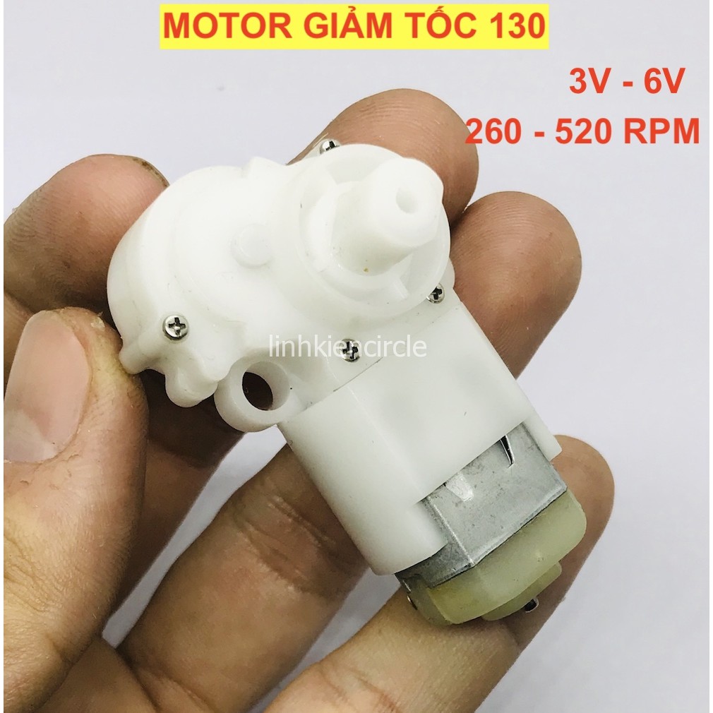 2 Motor giam tốc mini 1 TRÁI 1 PHẢI 130 3V - 6V tốc độ 260 - 520 Vòng - KG0006