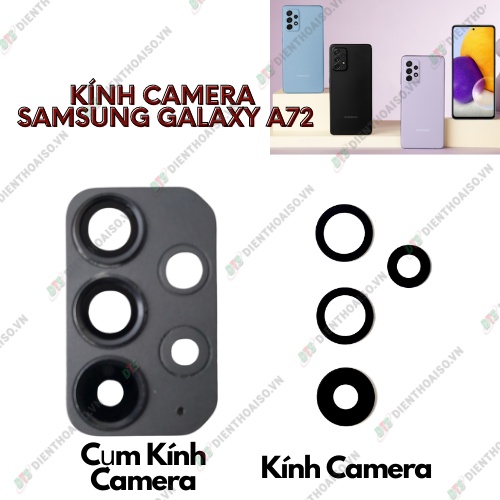 Mặt kính camera samsung a72 có sẵn keo dán