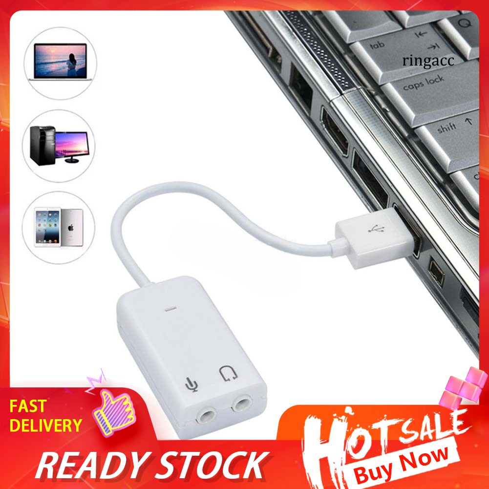 Bộ Chuyển Đổi Thẻ Âm Thanh 3d Kèm Dây Cáp Usb Chuyên Dụng